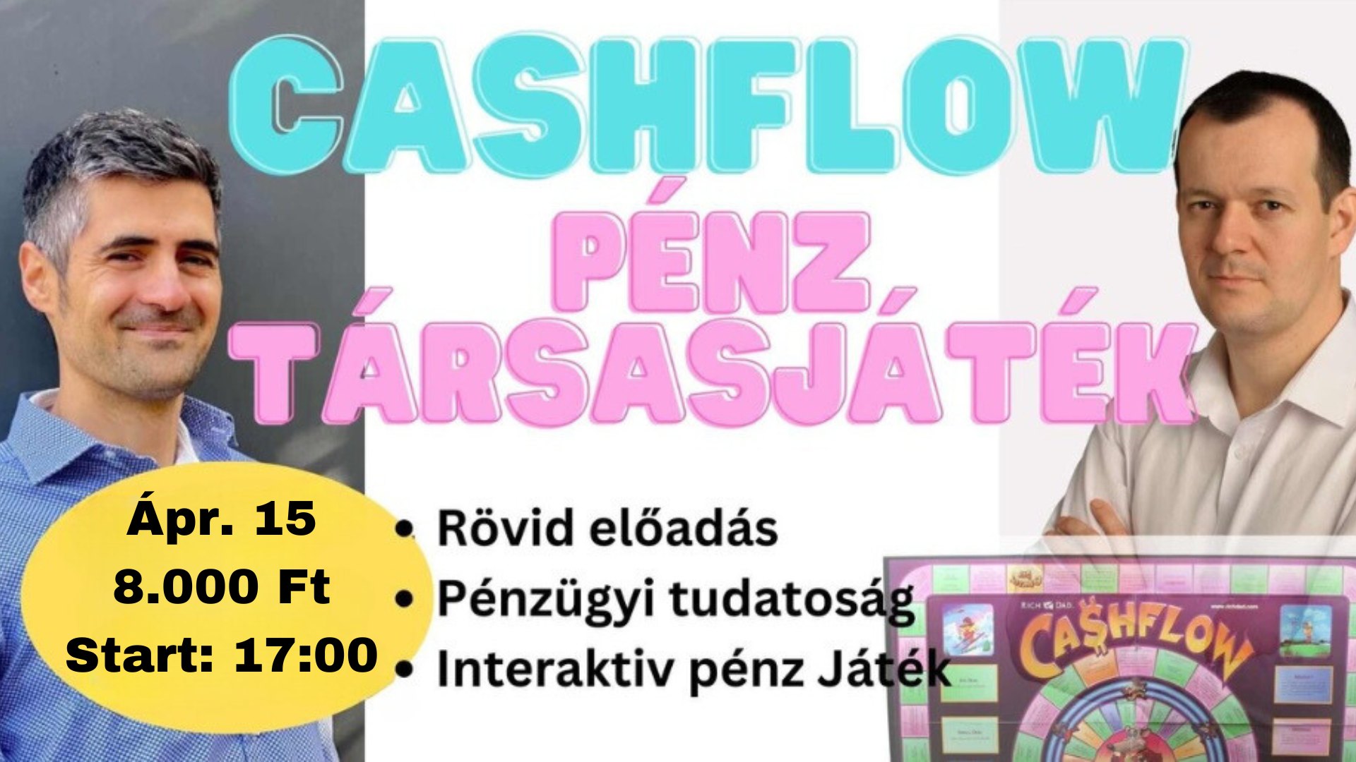 Cashflow társasjáték - A Pénzügyi tudatossági játék 2024. április 15.