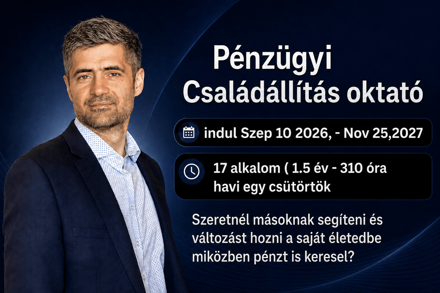 pénzügyi családállítás oktató és kineziológus facilitátor