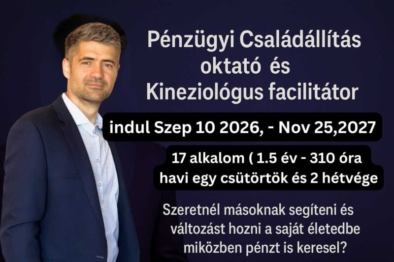 pénzügyi családállítás oktató és kineziológus facilitátor